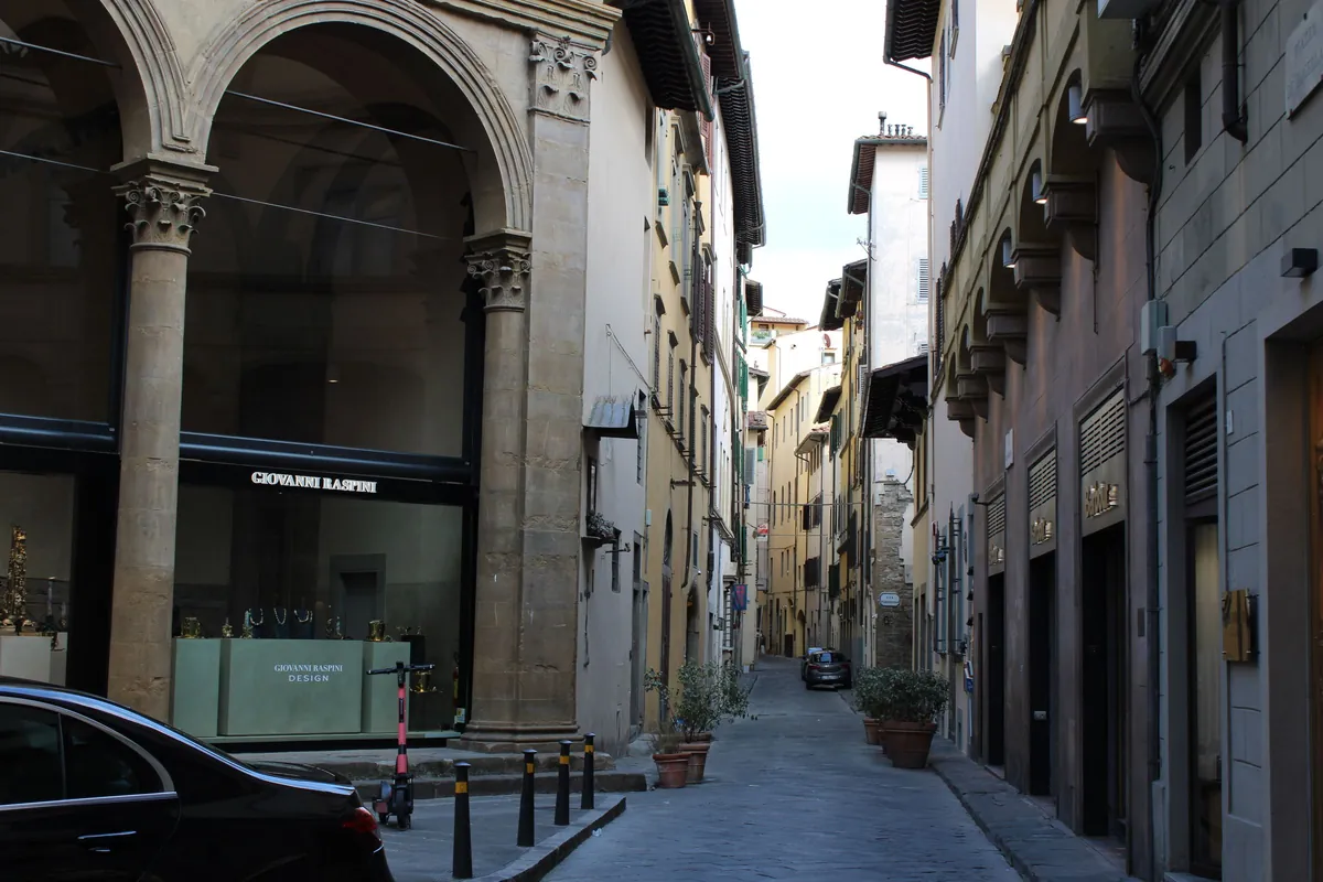 A narrow street in central Florence