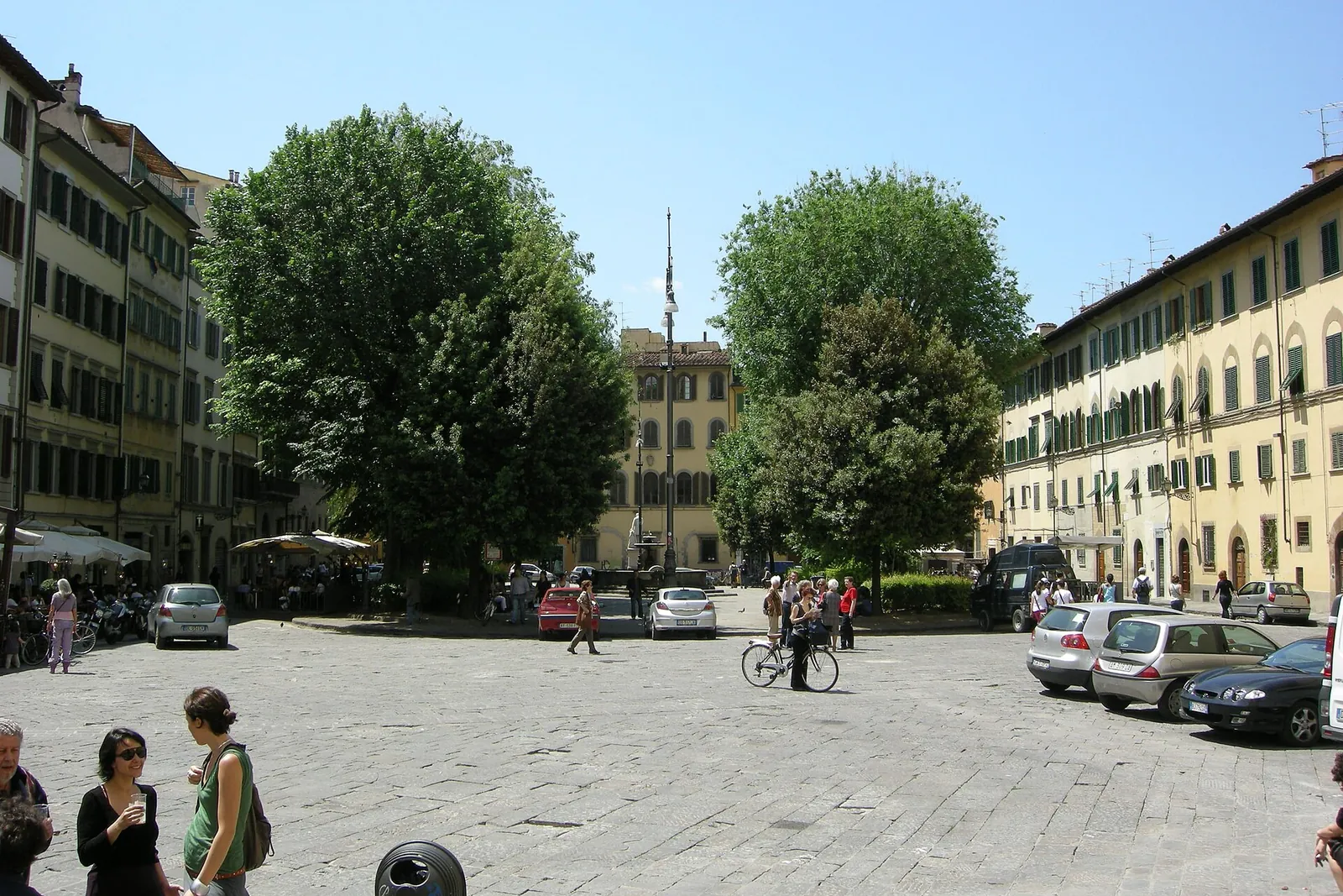 Piazza Santo Spirito, the square where Osteria Santo Spirito is